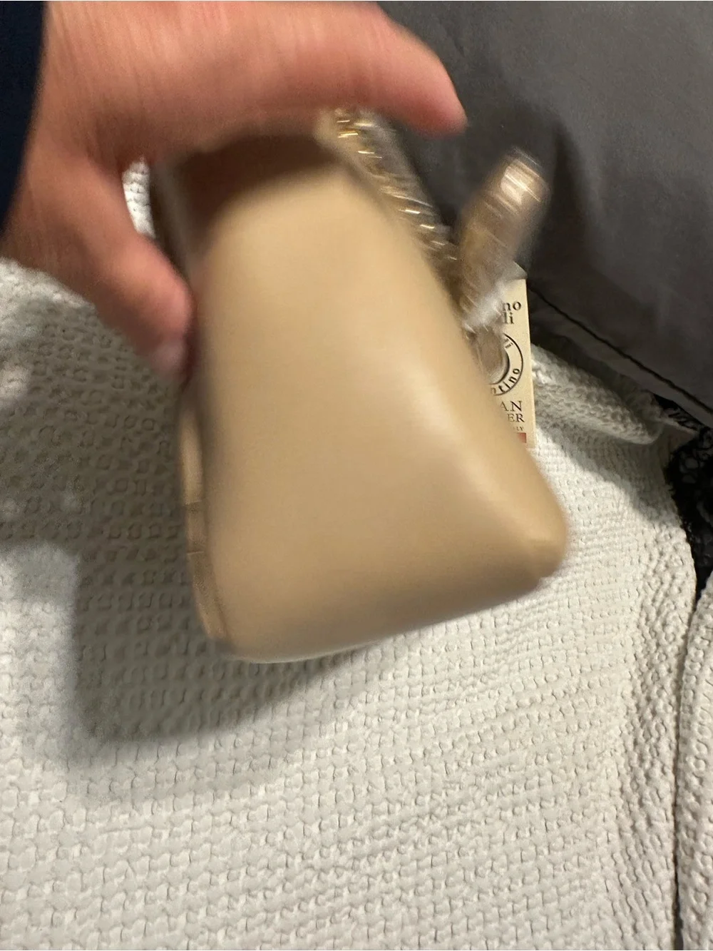 Valentino Orlandi NWT Quilted Taupe Crossbody Bag